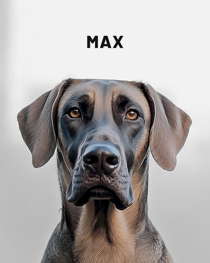 Dog Personalized Custom Portrait. Dog Portrait Wall Art Digital Download. High Resolution Digital Art Ready To Be Printed.