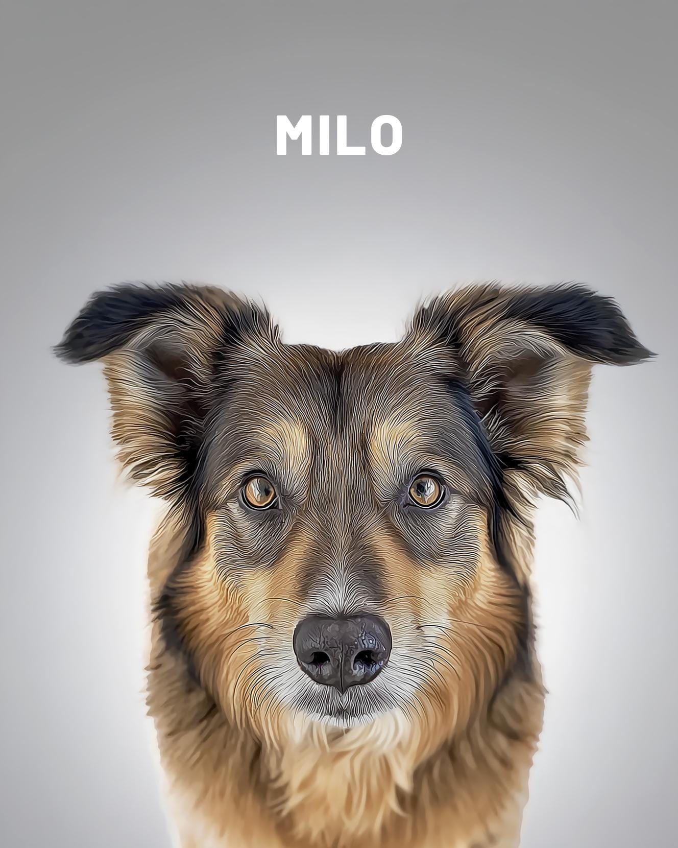 Dog Personalized Custom Portrait. Dog Portrait Wall Art Digital Download. High Resolution Digital Art Ready To Be Printed.