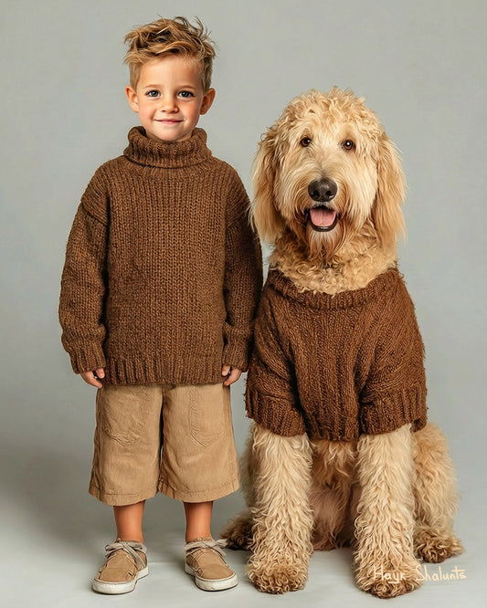 Custom "Dog with Kid" Portrait - Digital Download