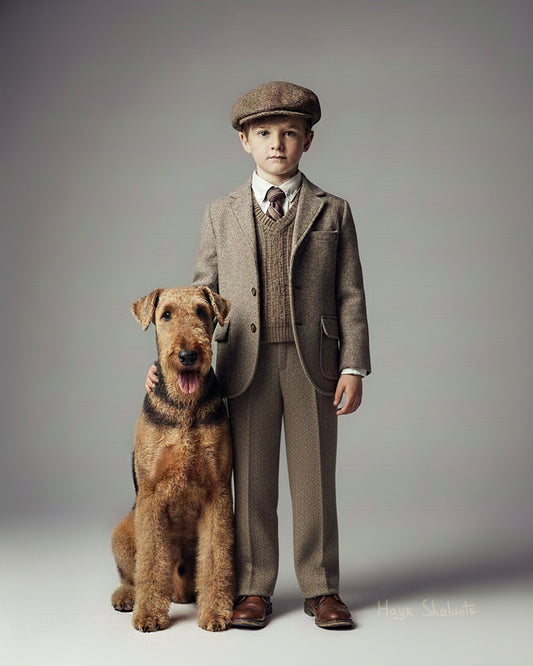 Custom "Dog with Kid" Portrait - Digital Download